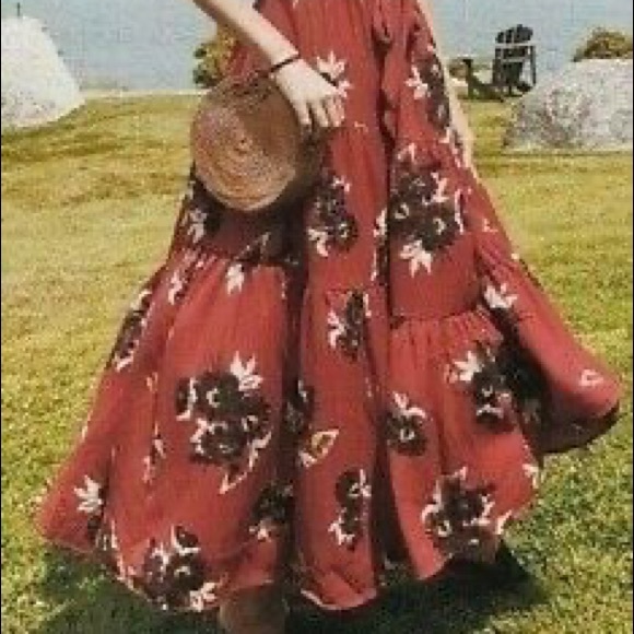Free People All I Got Maxi Dress Retro Floral Sz 4 - Picture 4 of 16